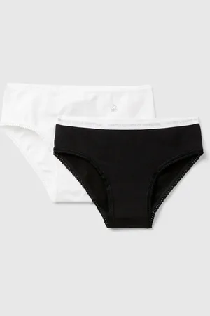 Benetton Two Underwear In Stretch Cotton, size 2XL, , Kids