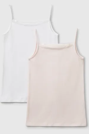 Benetton Two Camisoles In Stretch Cotton, size 90, , Kids