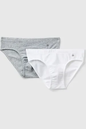 Benetton Two Pairs Of Underwear In Stretch Cotton, size 90, , Kids