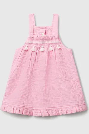 Benetton Dungaree Dress With Tassels, size 56, , Kids