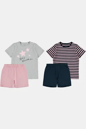 NAME IT Sada dvou holčičích pyžam v modré a růžové barvě Stars - unisex