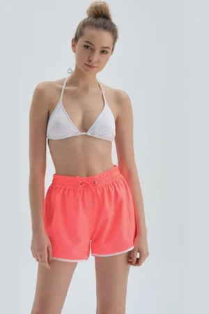 Dagi Fuchsia Elastic Waist Micro Marine Shorts