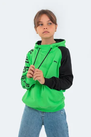 Slazenger Dětská unisex mikina Draven zeleno-šedá