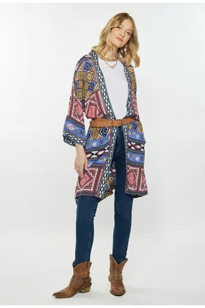 Monnari Dámské mikiny vzorovaný plášť v boho stylu