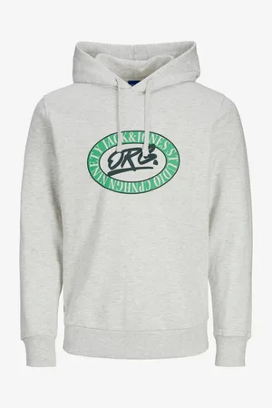 JACK & JONES Světle pánská žíhaná mikina s kapucí Arthur - Pánské