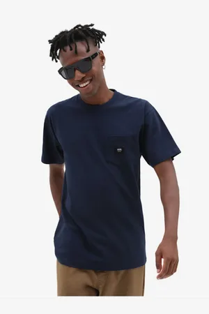 Vans Tmavě modré pánské tričko Mn Woven Patch Pocket M - Pánské