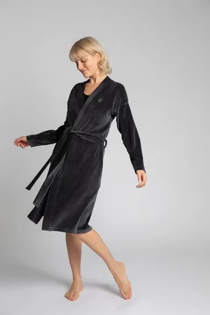 Lalupa Dámský župan _Bathrobe_LA009_Crepe_Pink