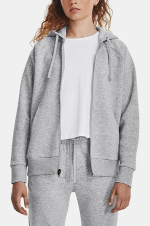 Under Armour Mikina UA Rival Fleece FZ Hoodie-GRY - Dámské