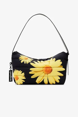 Desigual Žluto-černá dámská květovaná kabelka Margaritas Dover - Dámské