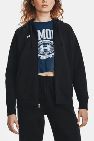 Under Armour Mikina UA Rival Fleece FZ Hoodie-BLK - Dámské