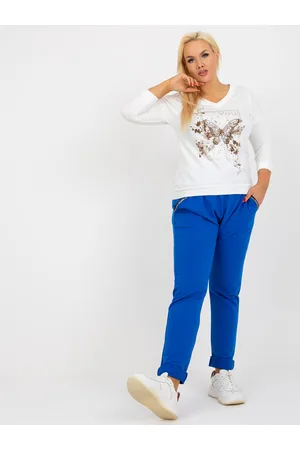 RELEVANCE Tmavě modré plus size tepláky s kapsami od Savage