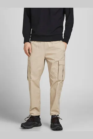 JACK & JONES Béžové kalhoty s kapsami Gordon - Pánské