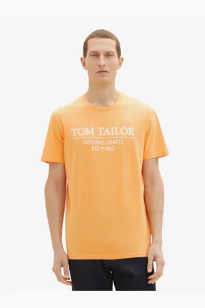 TOM TAILOR Oranžové pánské tričko - Pánské