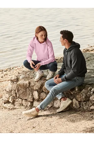 Fruit Of The Loom Pink Hooded Sweat