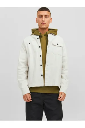 JACK & JONES Krémová pánská svrchní košile Ben - Pánské