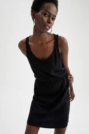 DeFacto Relax Fit Strappy Ruched Mini Dress