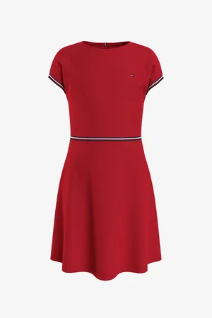 Tommy Hilfiger Červené holčičí šaty - Holky