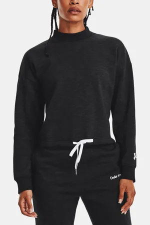 Under Armour Mikina Essential Script Crew-BLK - Dámské
