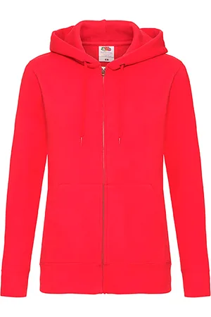 Fruit Of The Loom Red hoodie zipped