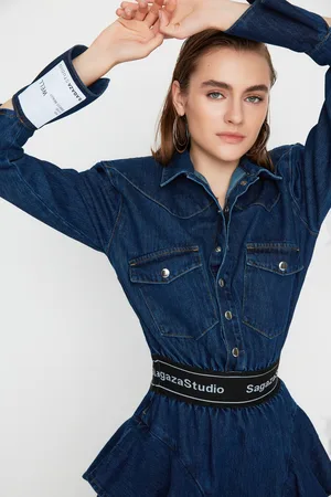 Trendyol Dámské šaty Denim
