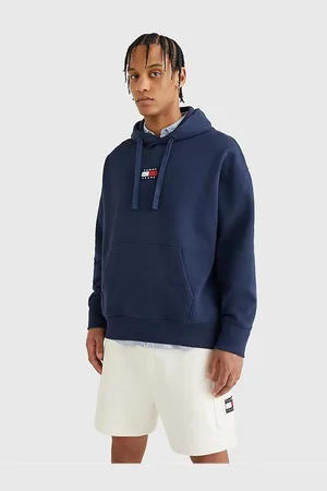 Tommy Hilfiger Tmavě pánská mikina s kapucí Tommy Jeans