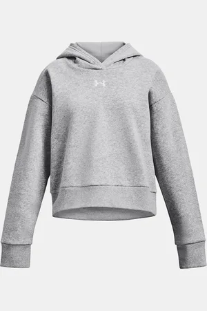 Under Armour Mikina UA Rival Fleece Crop Hoodie-GRY - Holky