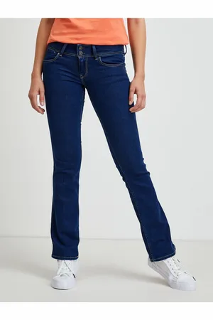 Pepe Jeans Tmavě modré dámské flared fit džíny Grace - Dámské