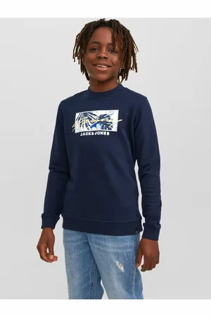 JACK & JONES Tmavě modrá klučičí mikina Tulum - Kluci