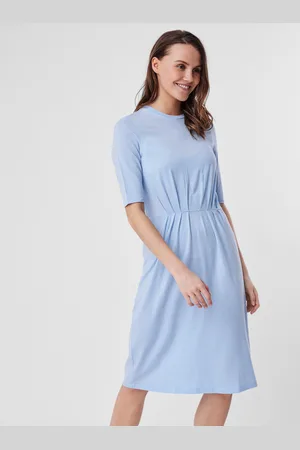 VERO MODA Světle modré šaty VERO MODA Nava - Dámské