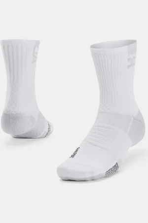 Under Armour Ponožky UA AD Playmaker 1pk Mid-WHT - unisex