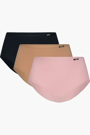 ATLANTIC Dámské kalhotky Maxi 3Pack - světle růžová/tmavě béžová/tmavě modrá