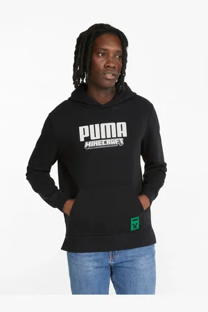 PUMA Černá pánská mikina s kapucí x MINECRAFT - Pánské