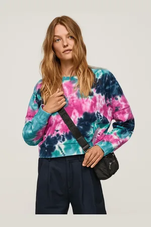 Pepe Jeans Modro-růžová dámská batikovaná mikina Mery - Dámské