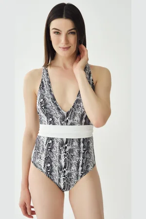 Dagi Black V-Neck Swimwear