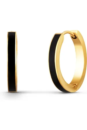 Vuch Náušnice Gold Black Sara