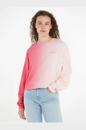 Tommy Hilfiger Růžová dámská mikina Tommy Jeans - Dámské