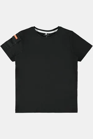 NAME IT Černé klučičí tričko s potiskem na zádech Niklaso - unisex