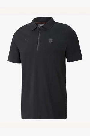 PUMA Černé pánské polo tričko Ferrari Style - unisex