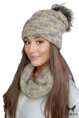 Kamea Dámský set _Set_Hat&Chimney_K.22.216.11_Multicolour