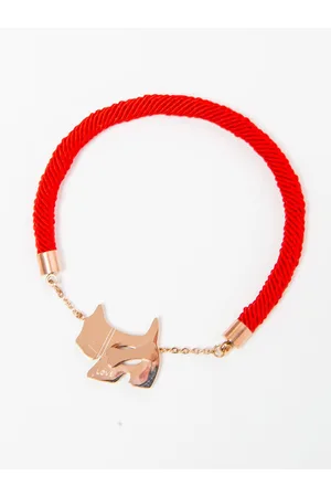 Yups Bracelet with golden dog red