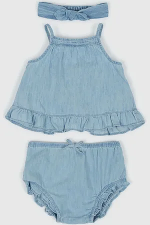 GAP Baby džínový set s čelenkou - Holky