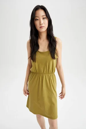 DeFacto Mini šaty Relax Fit Strappy Ruched