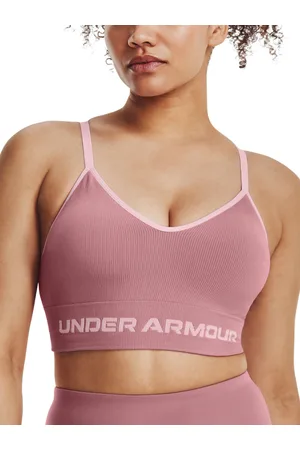Under Armour Podprsenka UA Seamless Low Long Rib-PNK - Dámské
