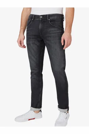 Pepe Jeans Černé pánské straight fit džíny Track - Pánské