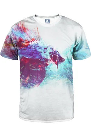 Aloha From Deer Unisex barevné tričko s bojující rybou TSH AFD1039