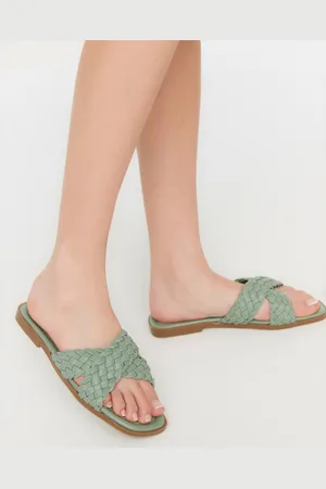 Trendyol Green Cross-Band Knitted Pattern Women