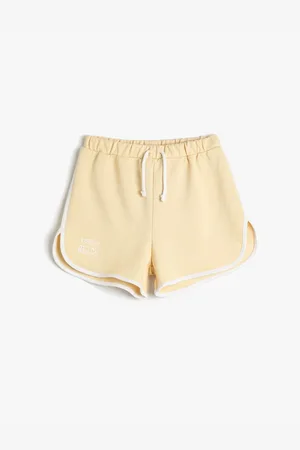 Koton Shorts Tie Waist Stripe Detailed Printed Cotton