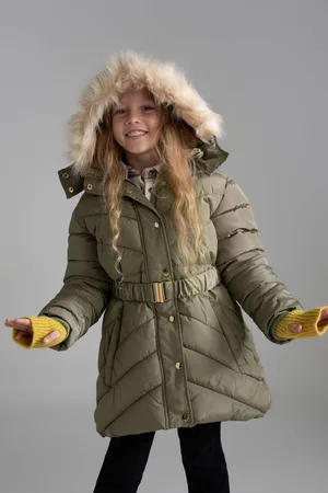 DeFacto Kabát/parka s kapucí a podšívkou z umělé kožešiny