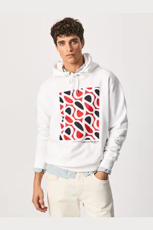 Pepe Jeans Bílá pánská mikina Dardanus - Pánské