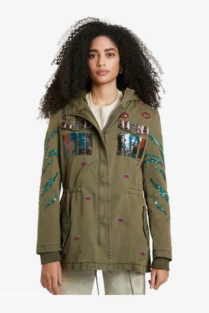 Desigual Khaki dámská lehká bunda Flix - Dámské
